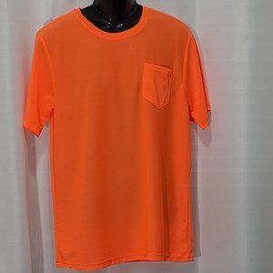 Bronze Eagle Shortsleeve Pocket Work Wear Men's T-Shirts Sz M Orange